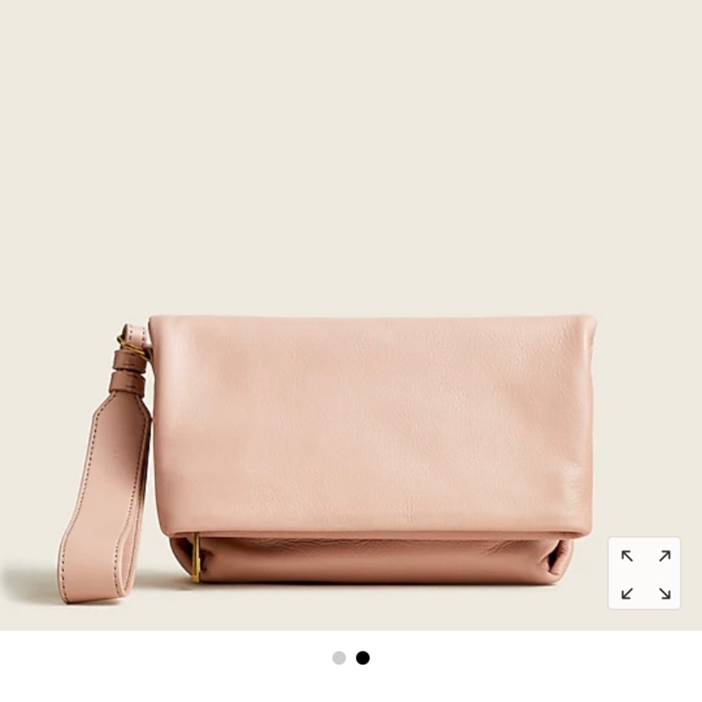 New initialed soft leather black clutch